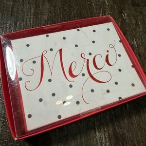 Sheffield Home Merci Thank You Cards Unisex OS White Red Polka Dot 16ct Set